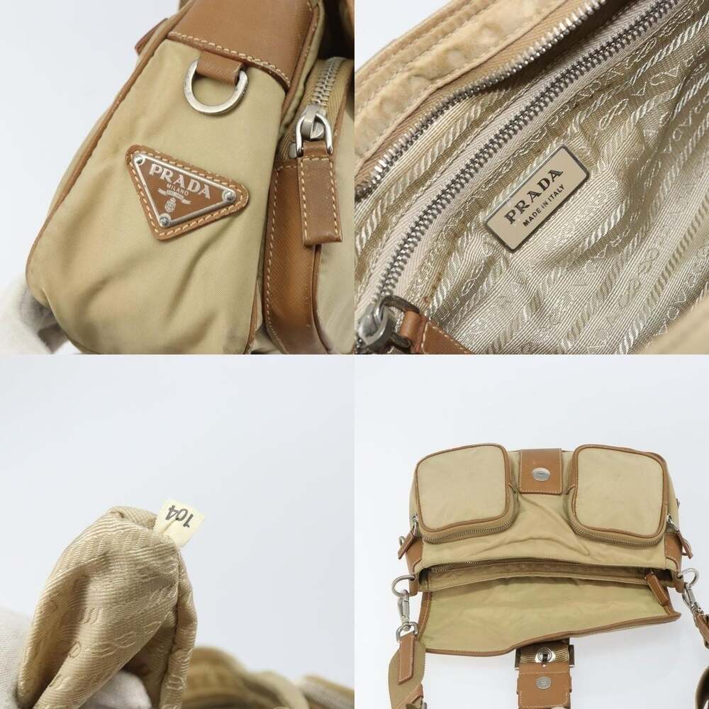 Prada Nylon Shoulder Bag Beige - Picture 13 of 14